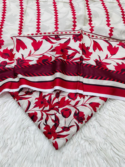 3Pc Civic Lawn Unstitched Suit Vol-0096