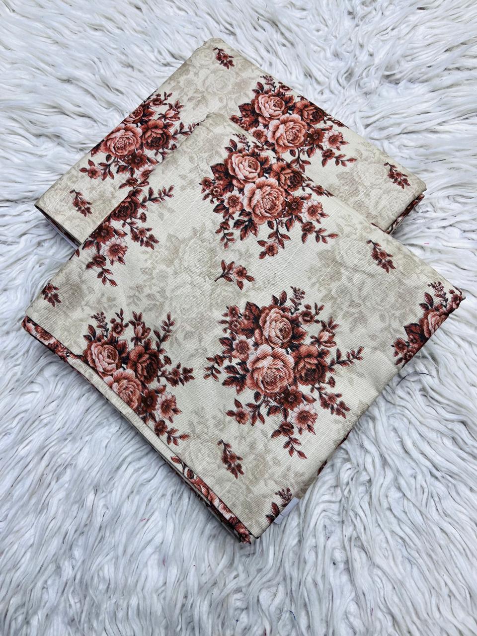 2Pc Slub Khaddar Allover Suit Vol-0124