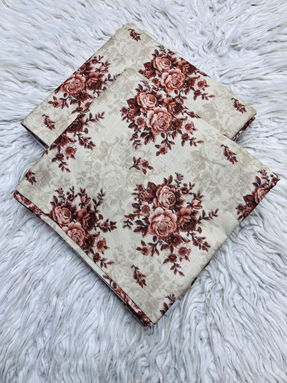 2Pc Slub Khaddar Allover Suit Vol-0124