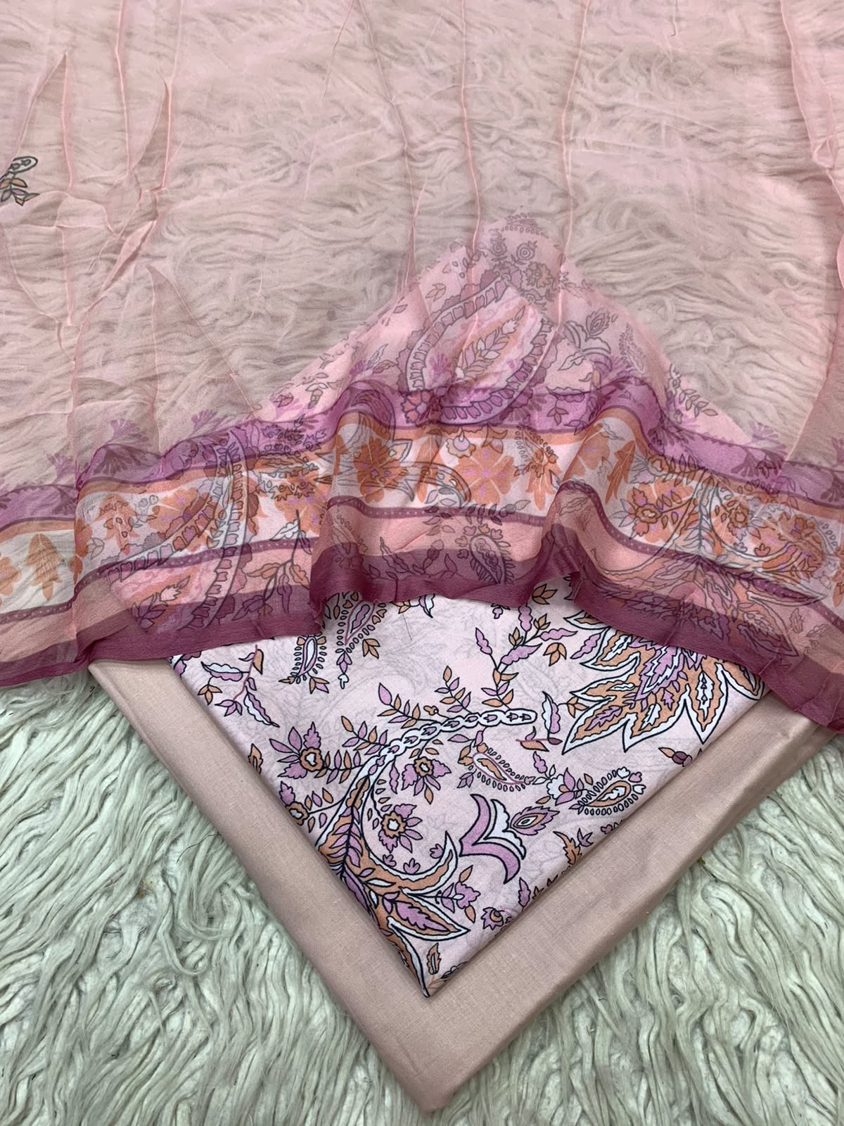 90x88 3Pc Premium Lawn Suit Vol-0020