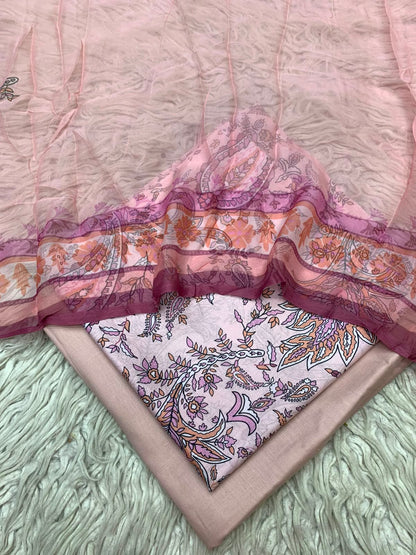 90x88 3Pc Premium Lawn Suit Vol-0020
