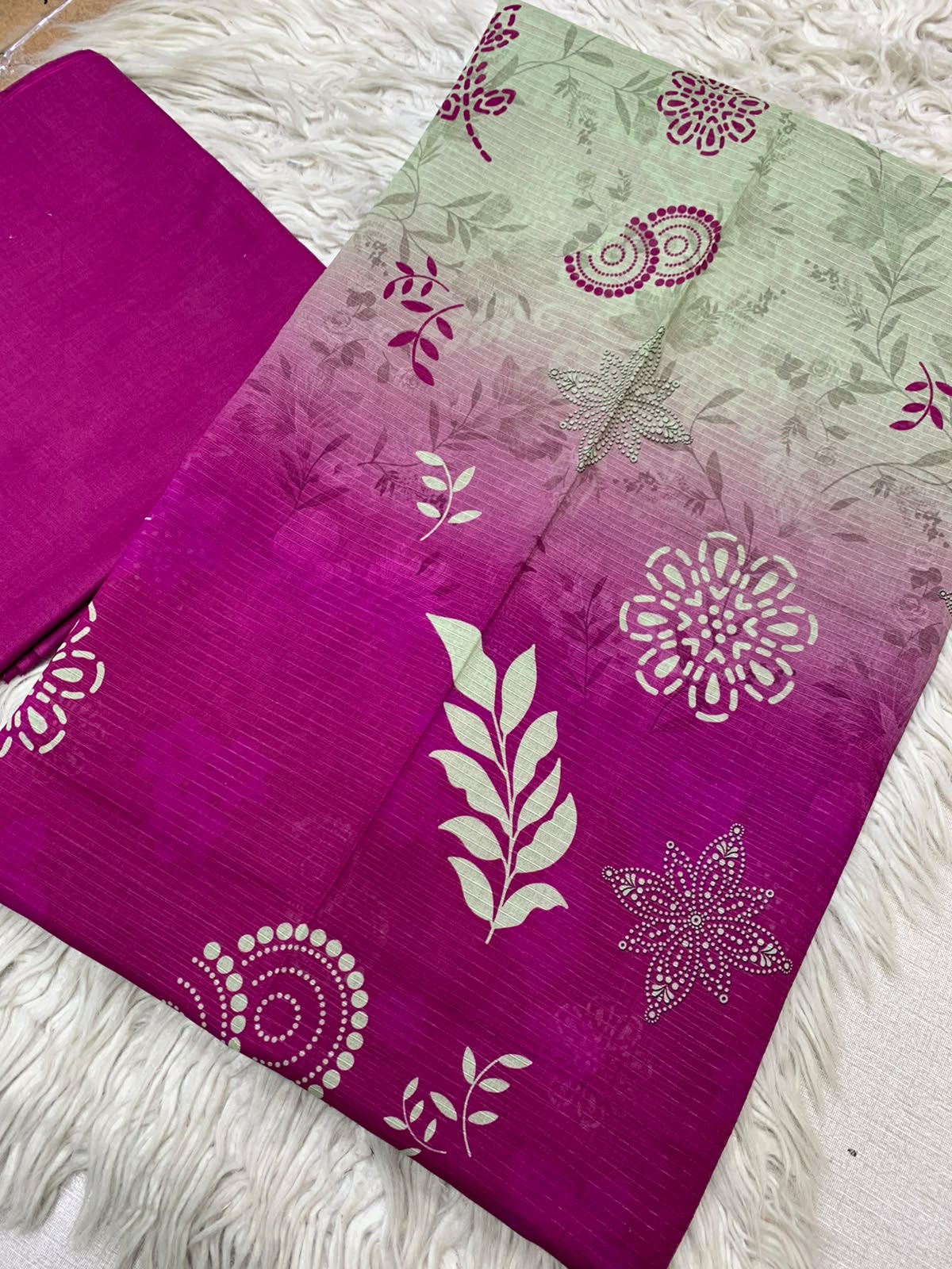 2Pc Dhaga Kari Print Lawn Suit Vol-525