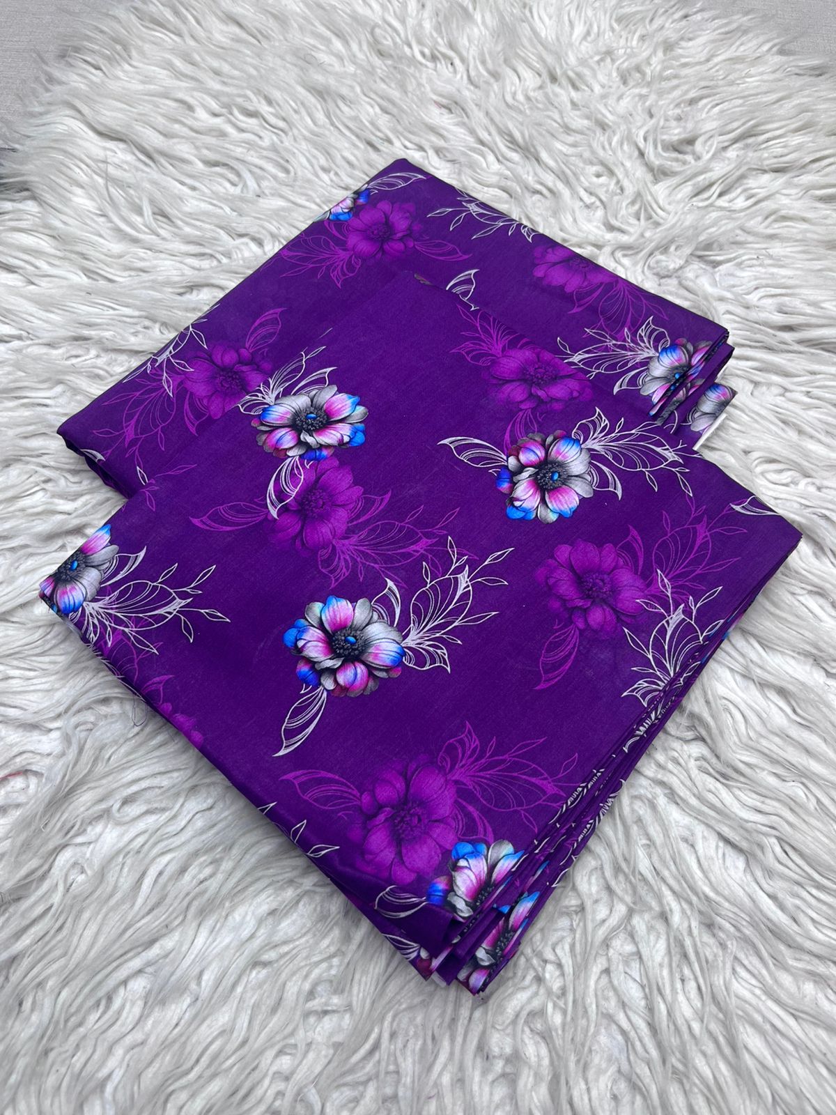 2PC Lawn Allover Digital Printed Unstitched Suit Vol-457