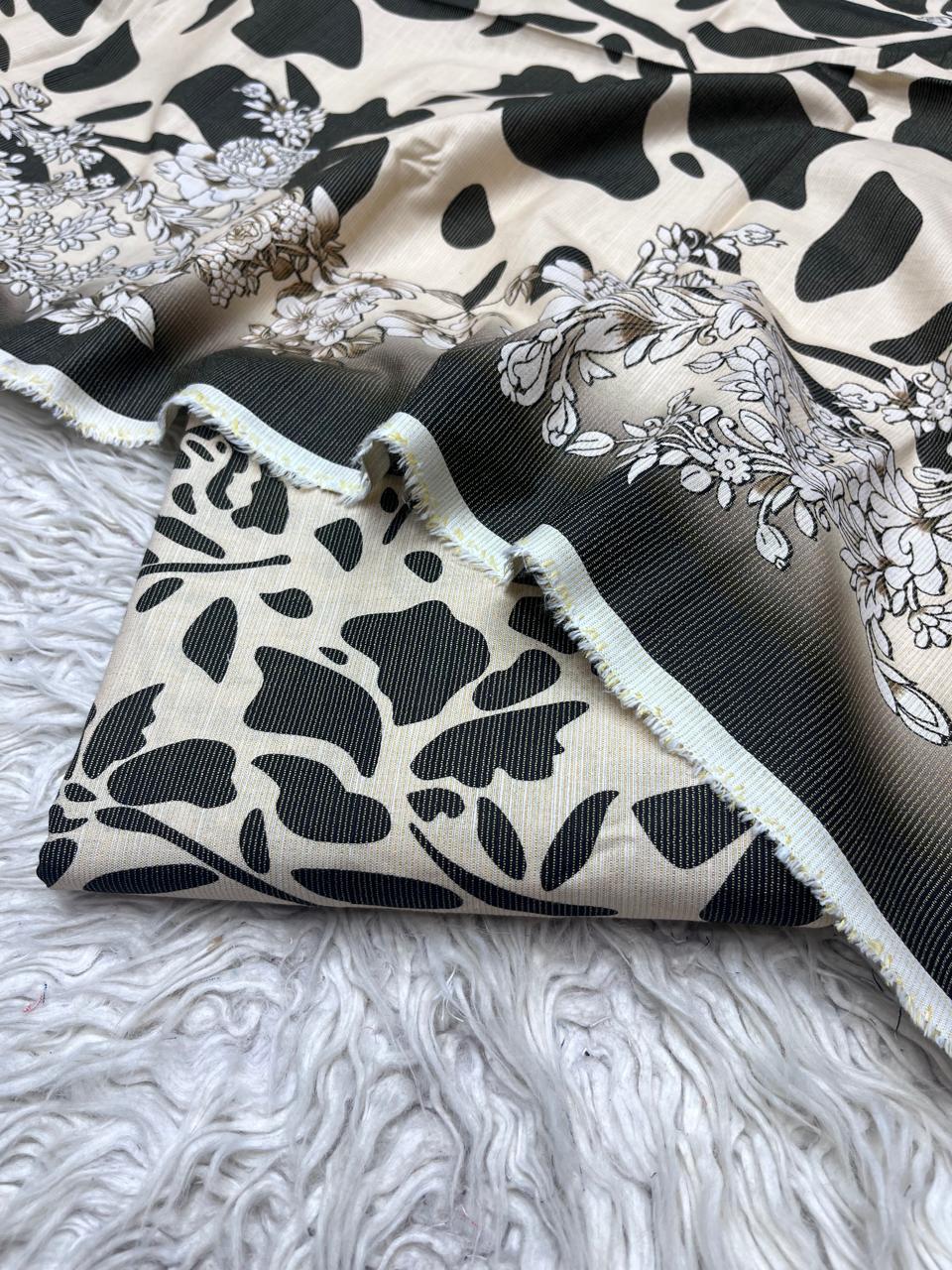 3Pc Chamki Khaddar Allover Unstitched Suit Vol-0136