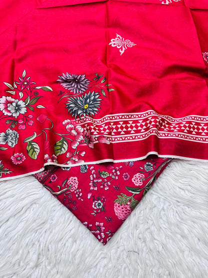 3Pc Crystal Linen Allover Suit Vol-0121