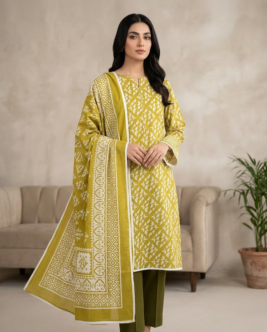 3Pc Zobia Lawn Unstitched Suit 29