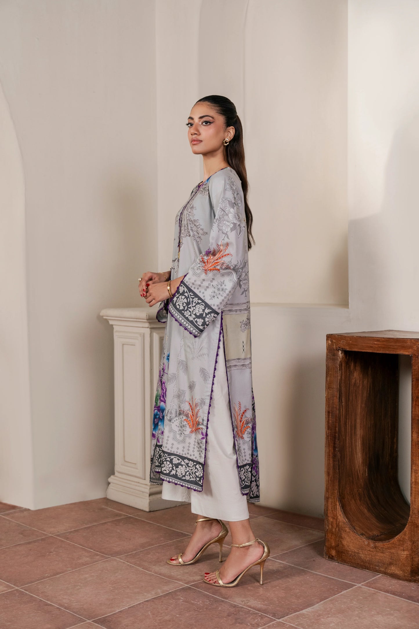 2Pc Firdous Kameez & Dupatta Suit - D742