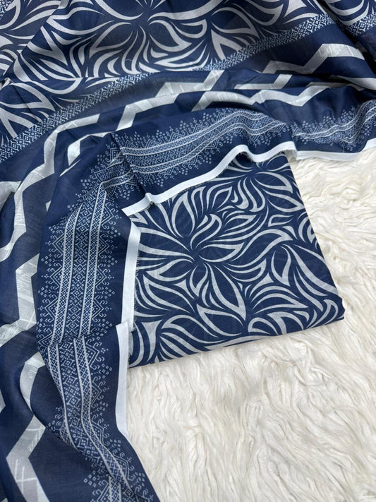 3Pc Lawn Unstitched Suit - #47