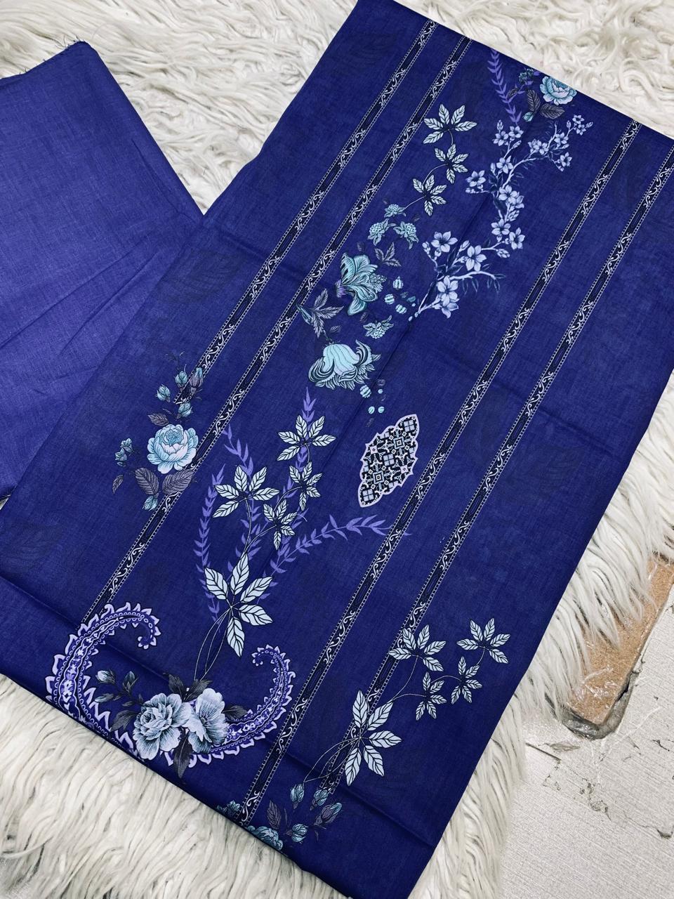 2Pc Noura Print Lawn Suit Vol-0140