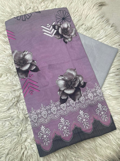 2Pc Printed Lawn Unstitched Suit 1250