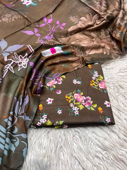 3Pc Same Digital Printed Lawn Suit 15
