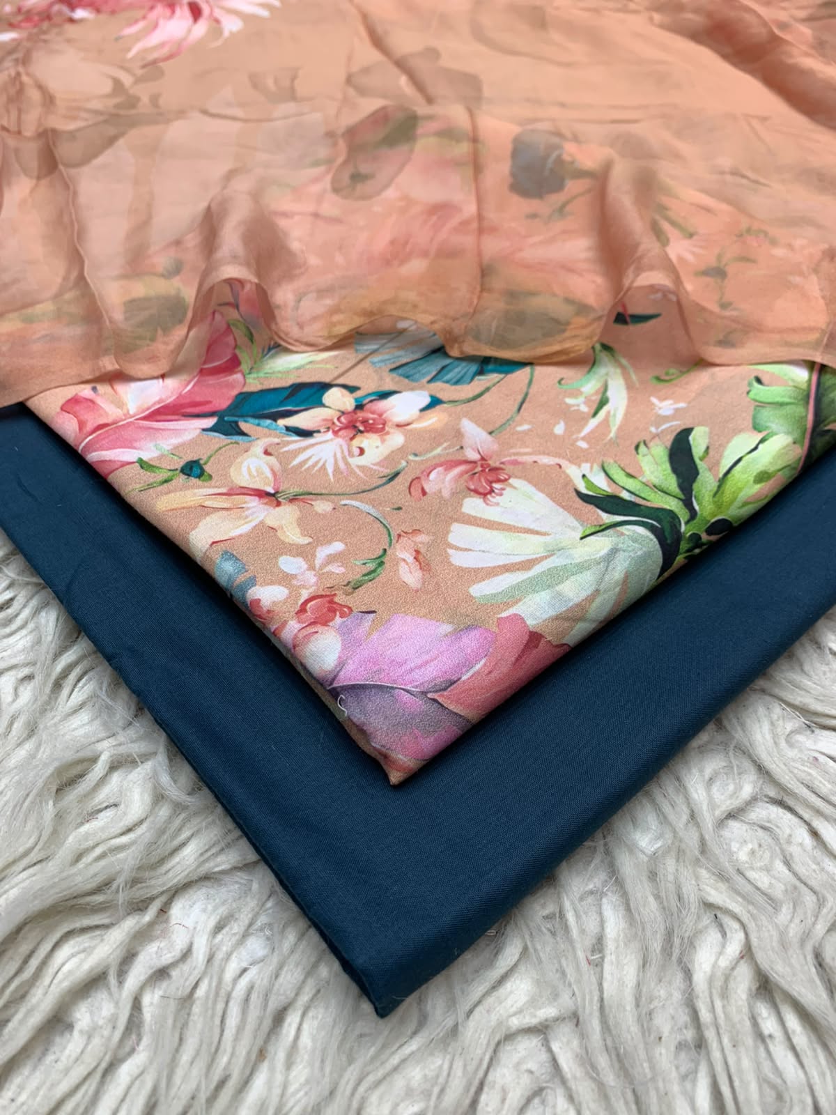 90x88 3Pc Premium Lawn Suit 0020