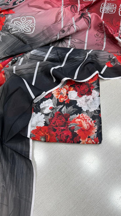 3Pc Lawn Unstitched Suit - D#41520