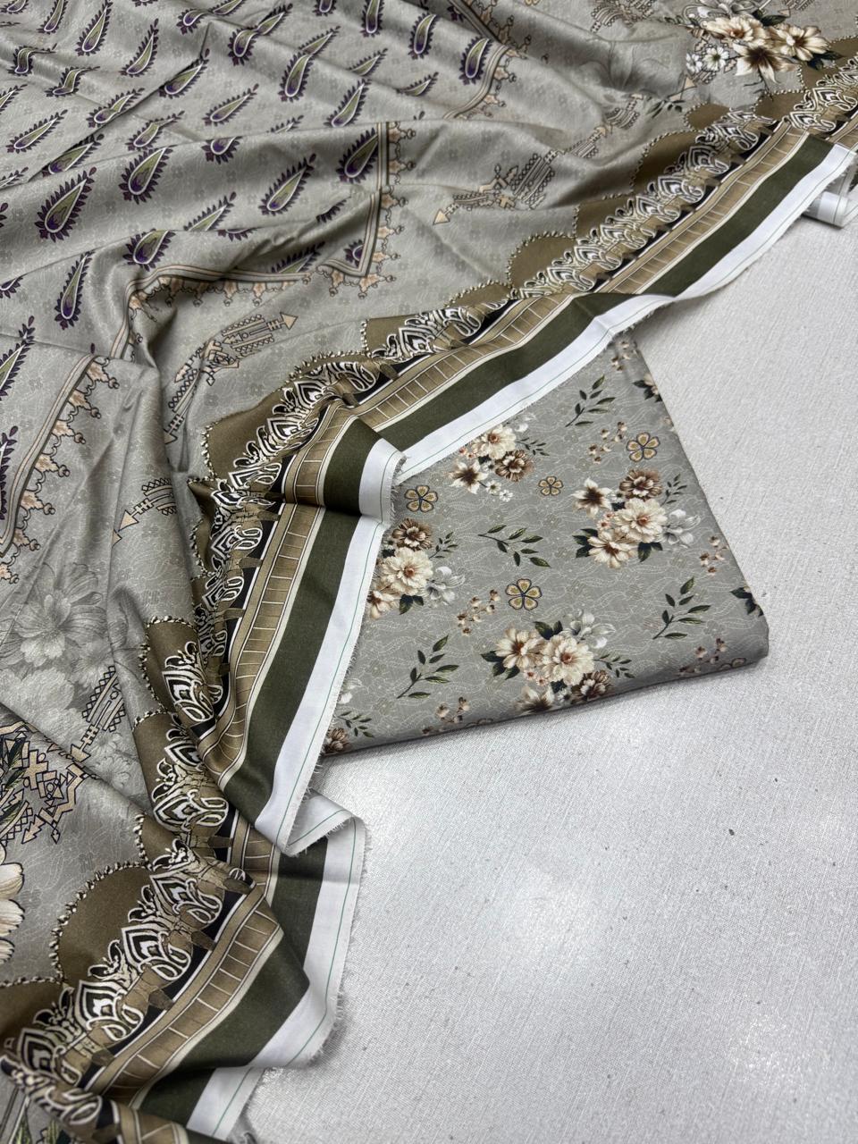 2Pc Kamal Slub Kameez & Dupatta Unstitched 61