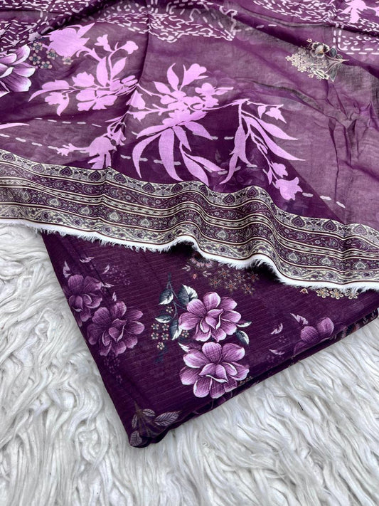 3Pc Sapphire Bana Dora Lawn Suit Vol-0119