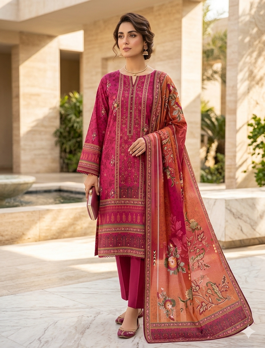 Noura Premium Lawn 3pc -1028