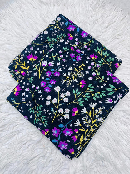 2Pc Sapphire Lawn Bana Dora Allover Unstitched Suit Vol-0119