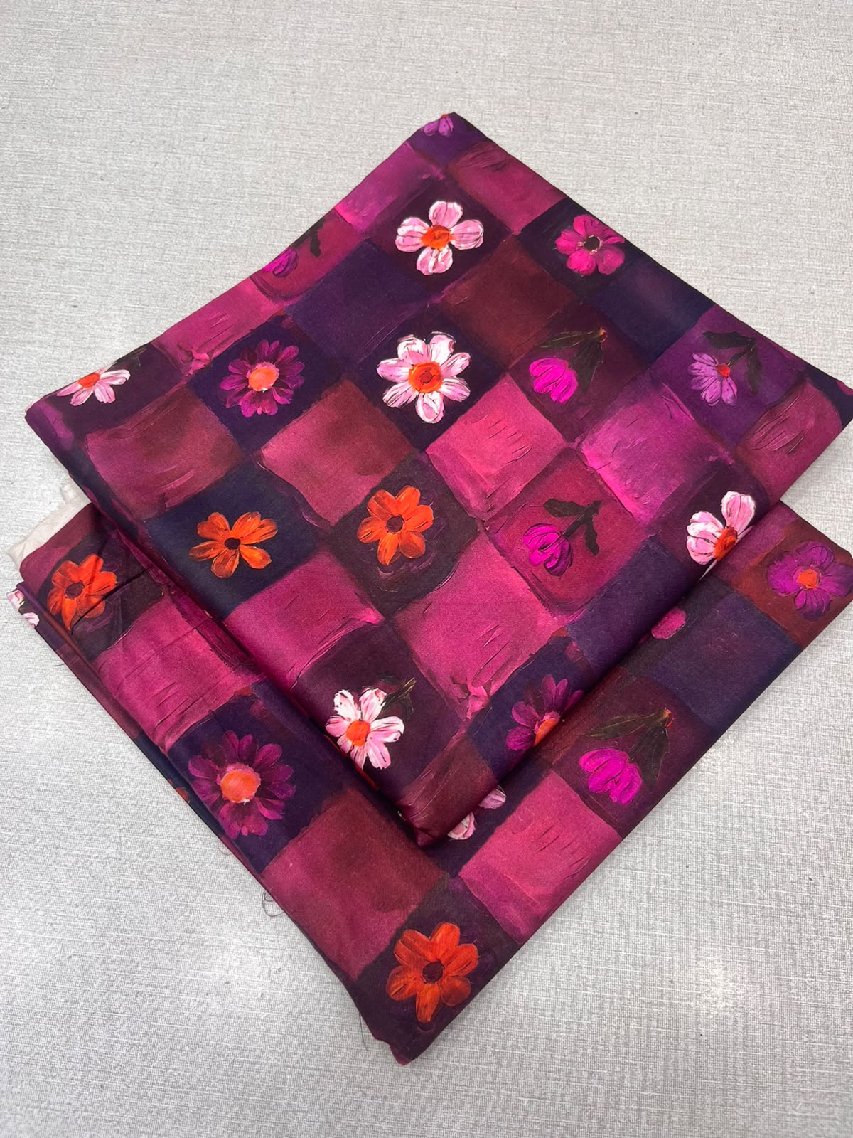 2Pc Staple Same Printed Unstitched Suit 6233