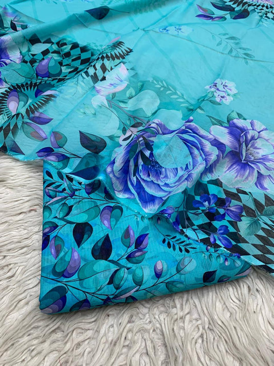 Gul Ahmad 3Pc Lawn Bana Dora Unstitched Suit Vol-0166