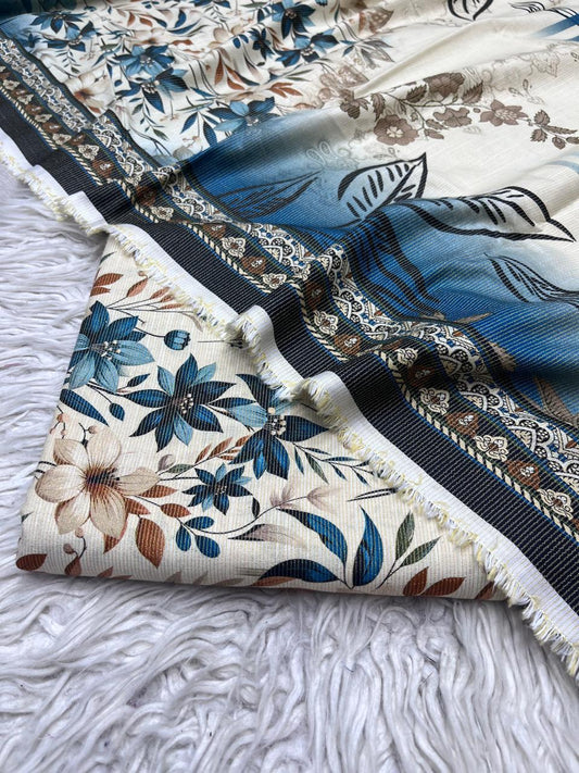 3Pc Chamki Khaddar Allover Unstitched Suit Vol-0136