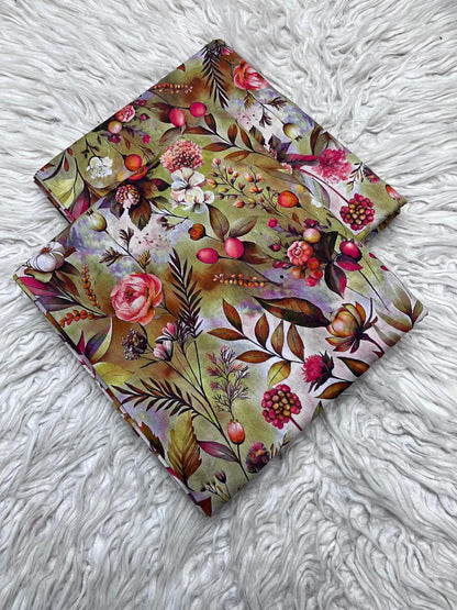 2PC Lawn Allover Digital Printed Unstitched Suit Vol-457