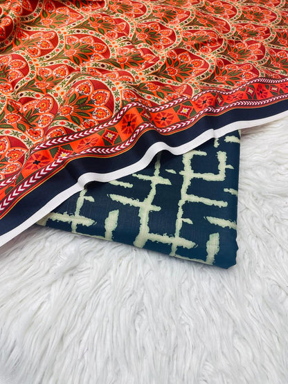 3 PC Slub Khaddar Allover Unstitched Suit Vol-6171