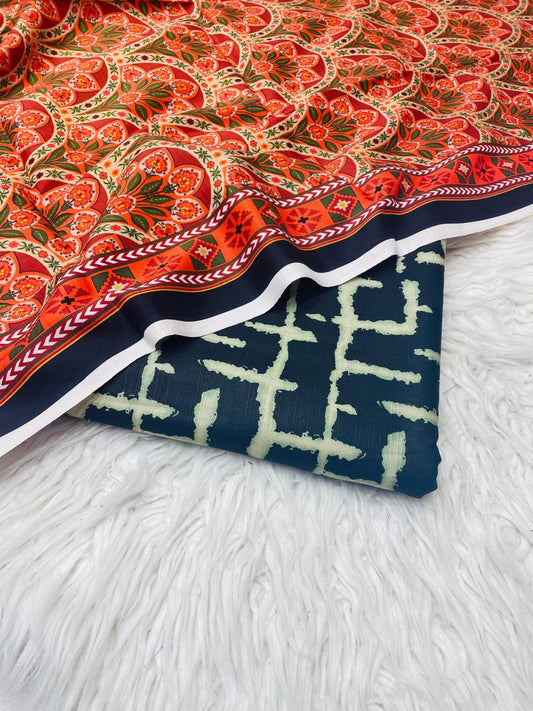 3 PC Slub Khaddar Allover Unstitched Suit Vol-6171