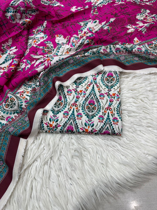 3Pc BanaDoria Linen Allover Suit - 400
