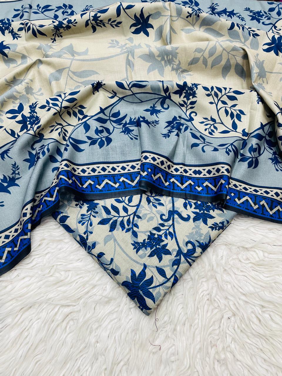 3Pc Slub Khaddar Allover Suit - 0098