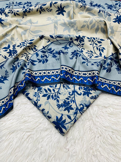 3Pc Slub Khaddar Allover Suit - 0098