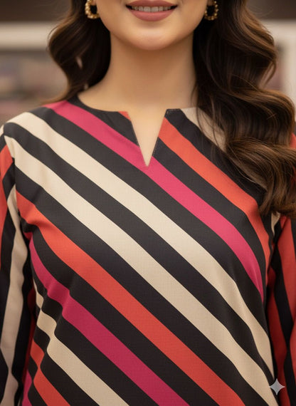 2 PC Cotton Allover Unstitched Suit Vol-1939