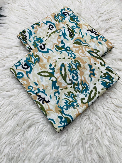 2 PC Slub Khaddar Allover Unstitched Suit Vol-0097