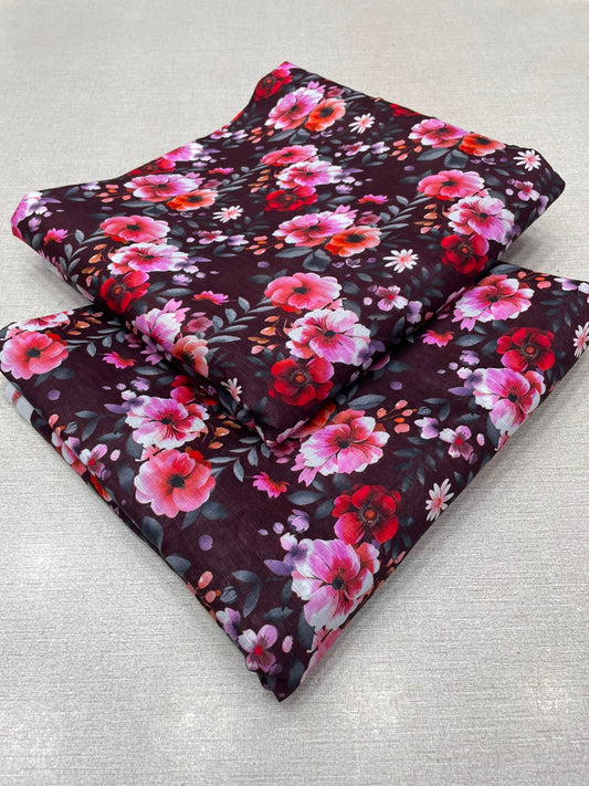 2Pc Bana Doria Lawn Unstitched Suit 552
