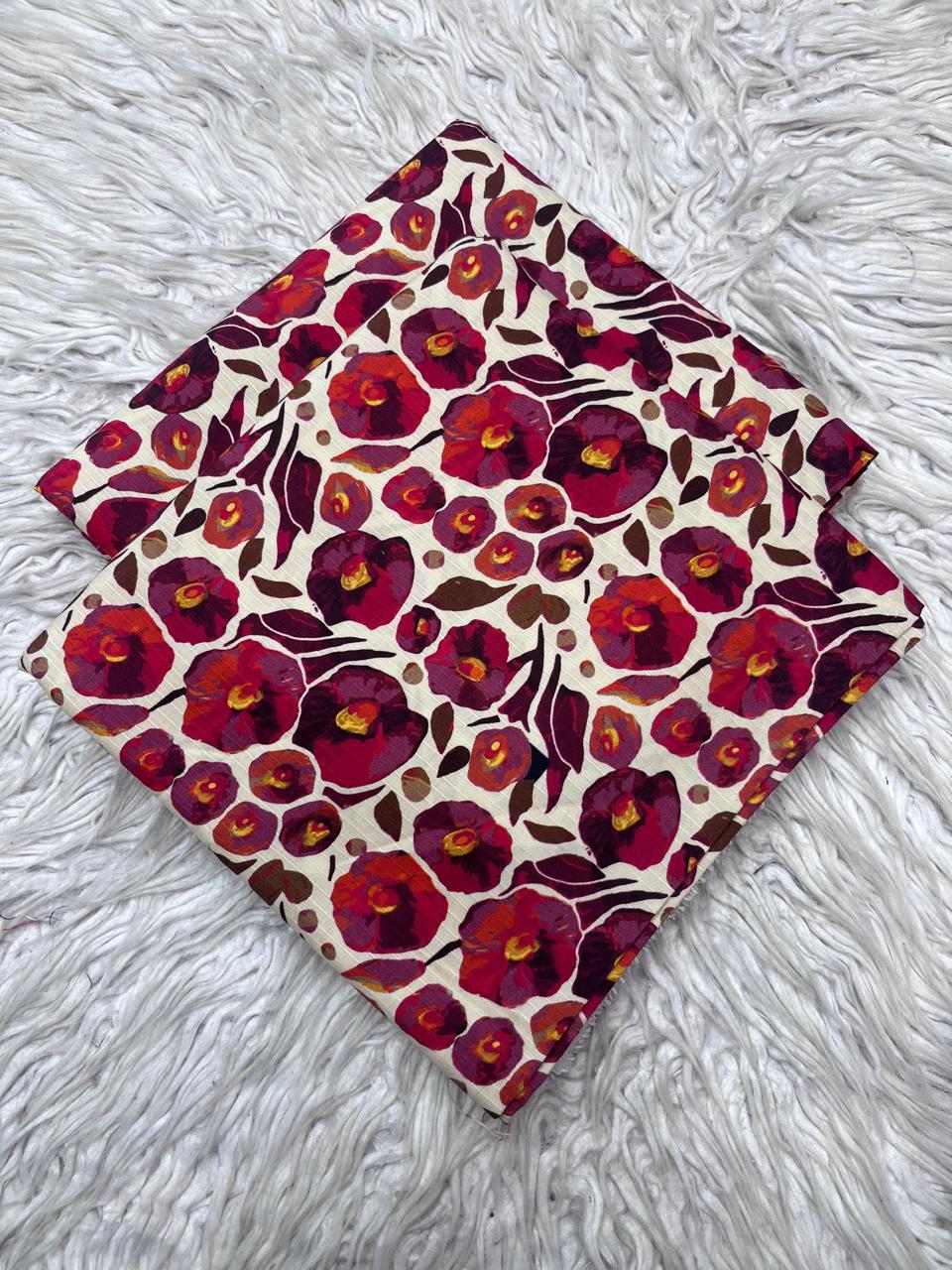 2Pc Bana Dora Linen Allover Suit Vol-954