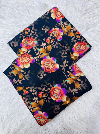 2Pc Bana Dora Linen Allover Unstitched Suit Vol-406