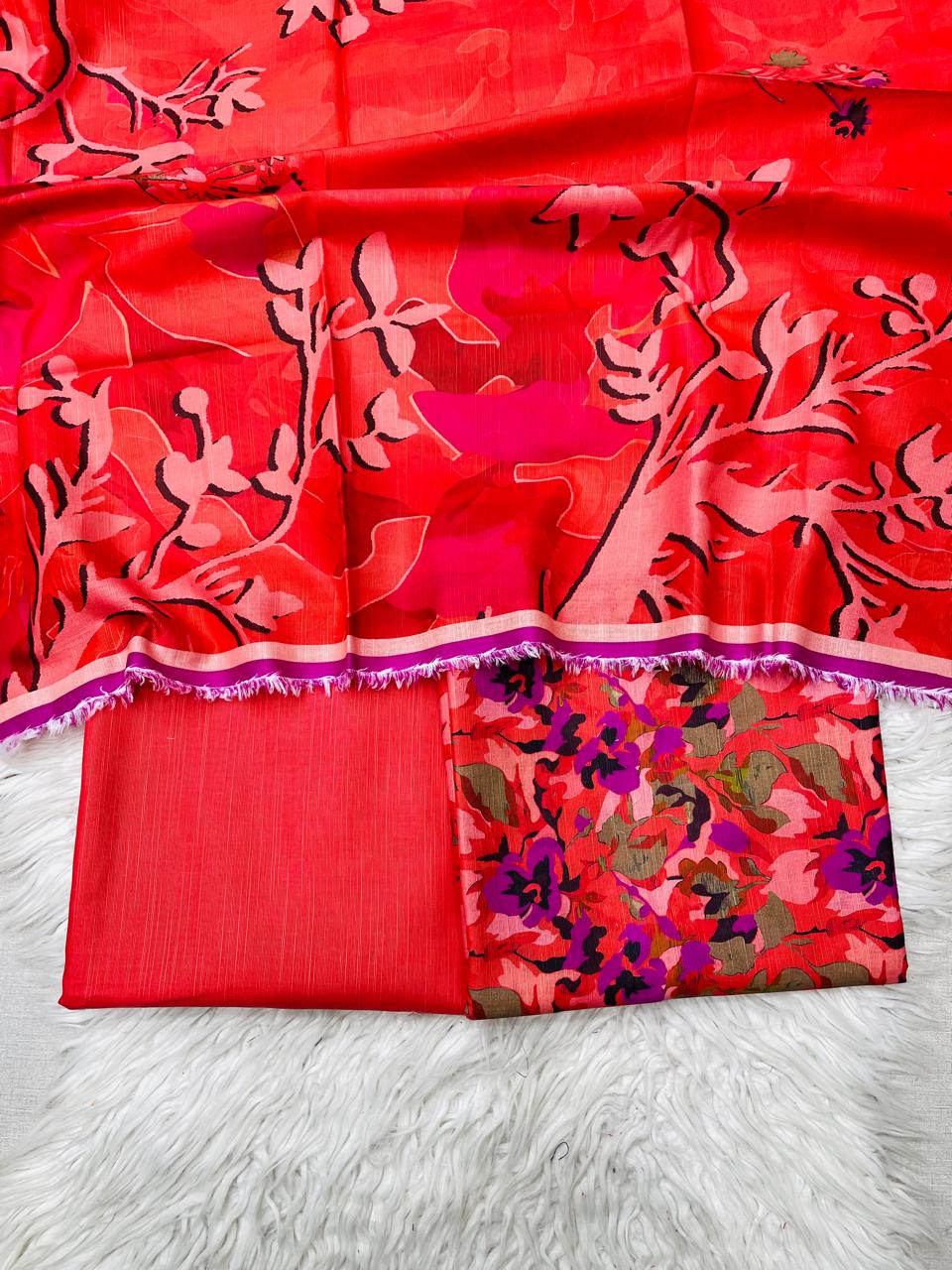 3 PC Slub Khaddar Suit Vol-0103