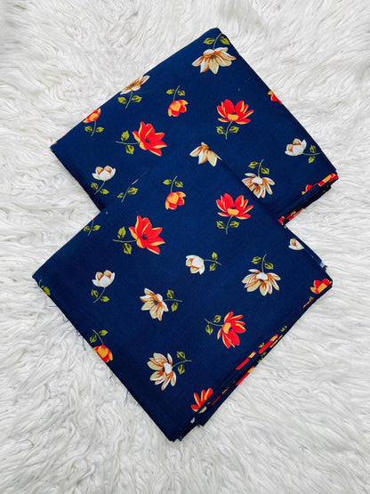 2Pc Viscose Slub Allover - Blue