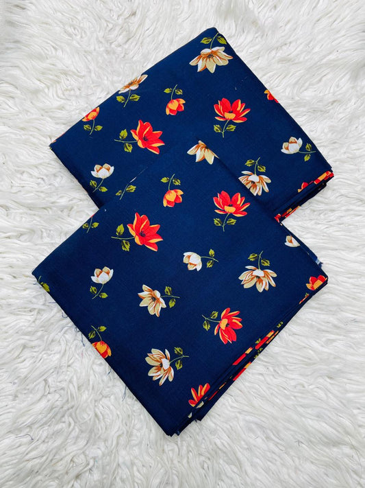 2Pc Viscose Slub Allover - Blue
