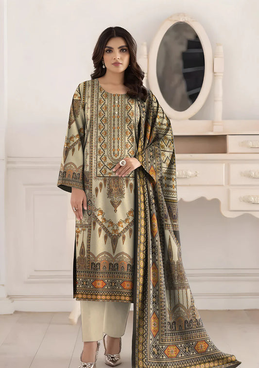 3PC Bin Noor Fab Shamray Unstitched Suit Vol-28