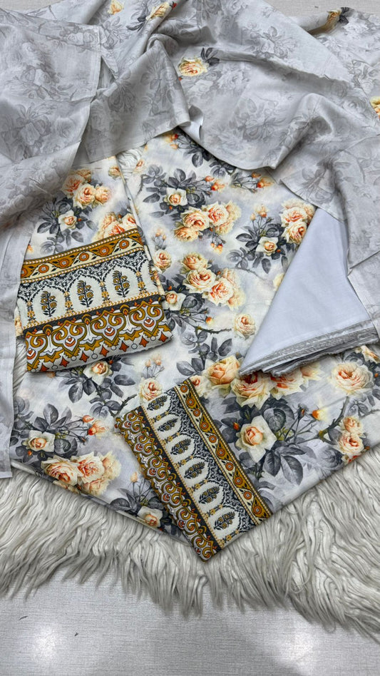 90x88 3Pc Firdous Lawn  706