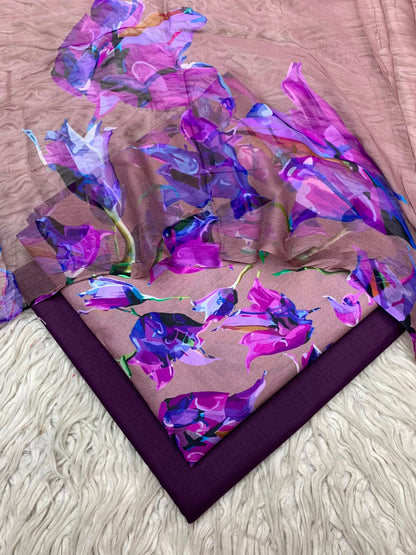 90x88 3Pc Premium Lawn Suit Vol-0020