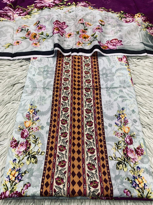 2Pc Noura Print Lawn Suit 0140