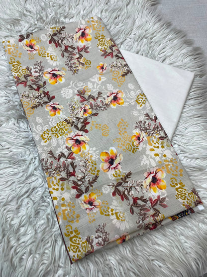 2Pc Printed Lawn Unstitched Suit 1250