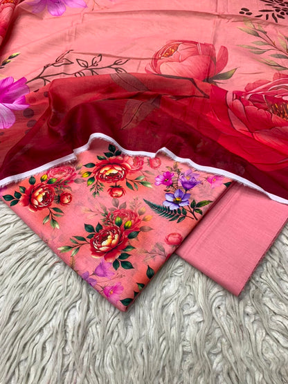 3Pc Lawn Digital Printed Unstitched Suit 15
