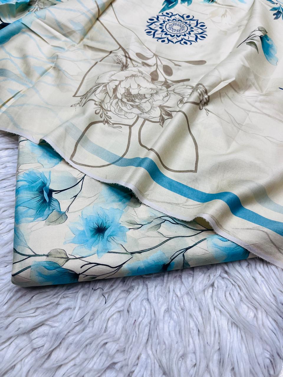 3Pc Crystal Linen Allover Suit Vol-0121