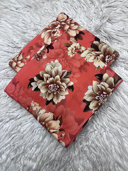 2Pc Bana Dora Linen Allover Suit Vol-6181