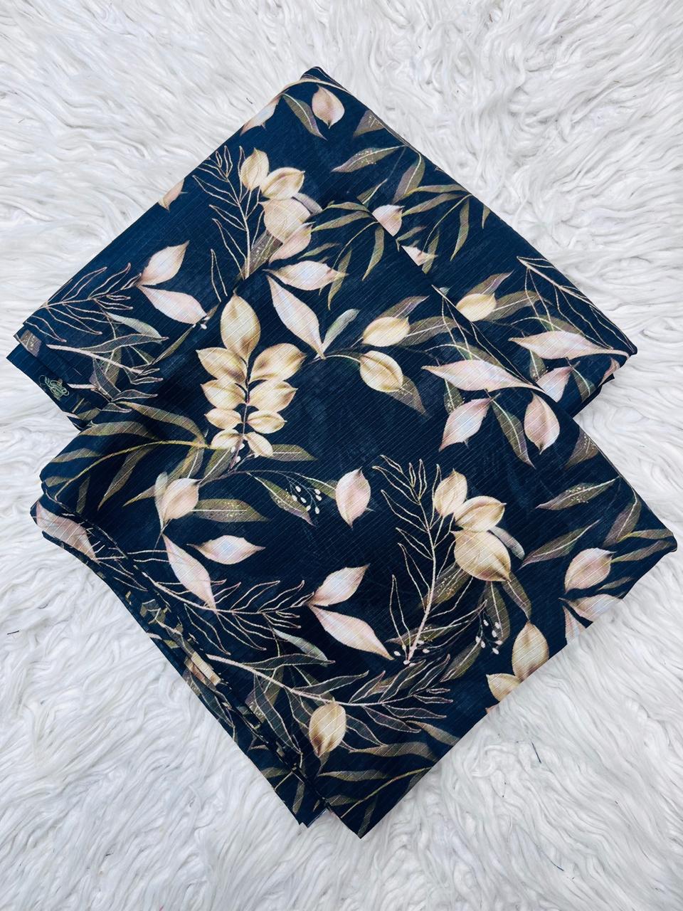 2Pc Sapphire Lawn Bana Dora Allover Unstitched Suit Vol-0119