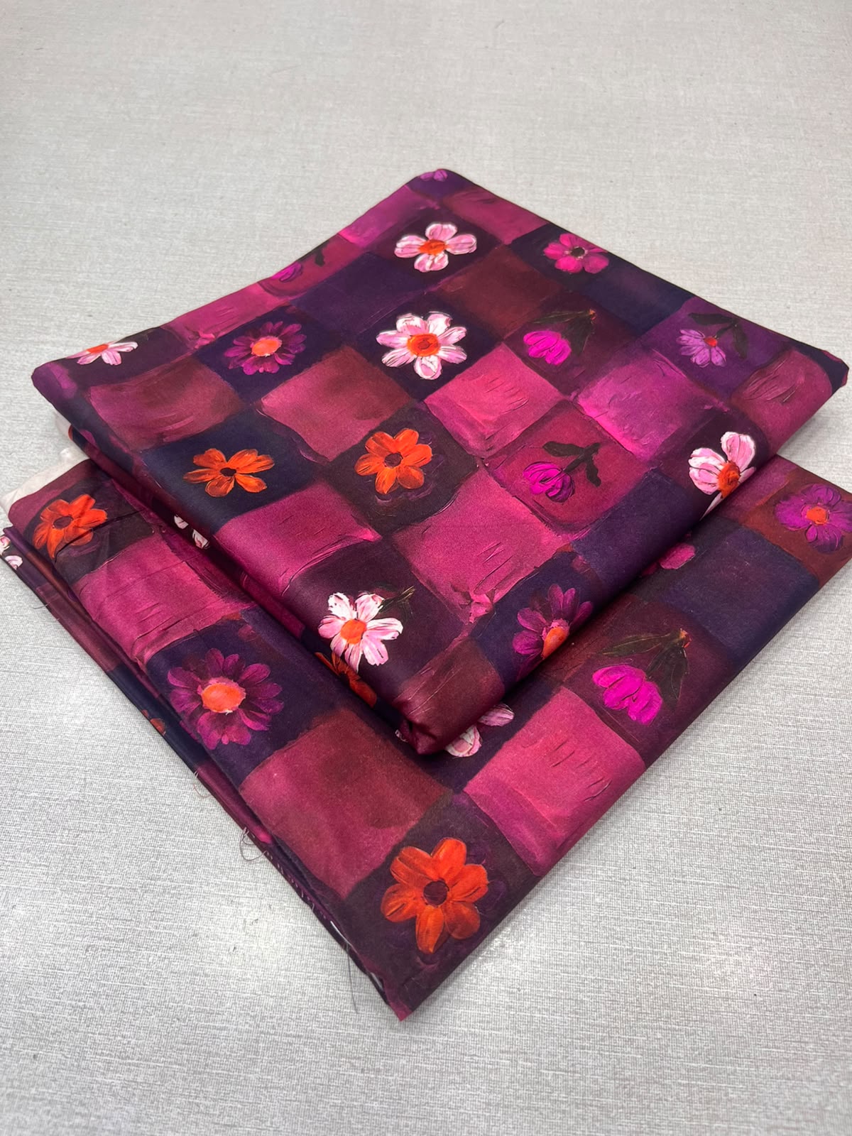2Pc Staple Same Printed Unstitched Suit 6233