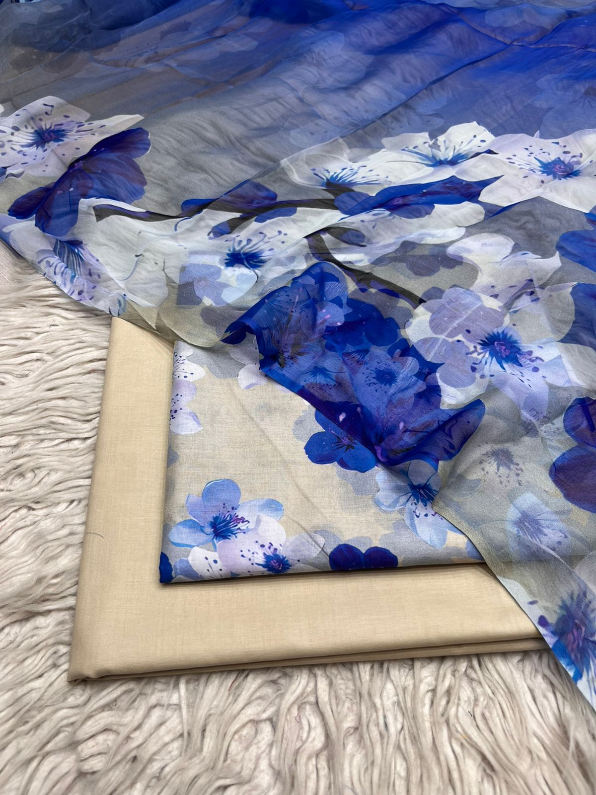 90x88 Lawn 3Pc Printed Suit Vol-0020