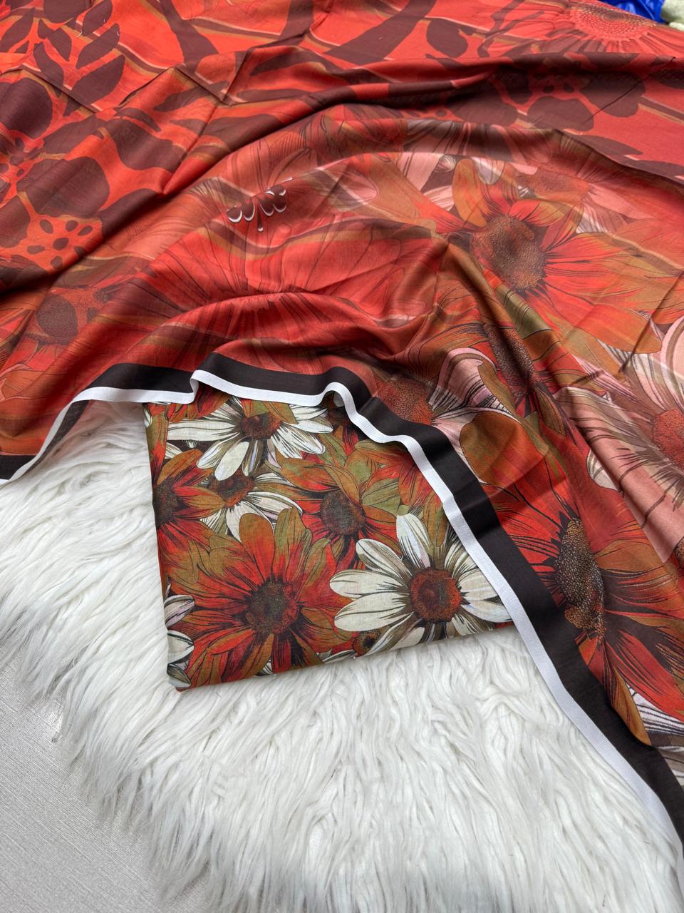 3Pc Civic Lawn Unstitched Suit - #41797